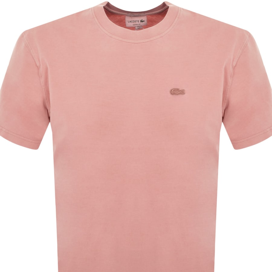 Tee shirt lacoste rose discount